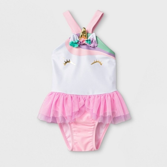 baby girl unicorn bathing suit